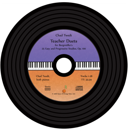 CD:  Teacher Duets for Burgmuller’s Op. 100 for a second piano (Chad Twedt)