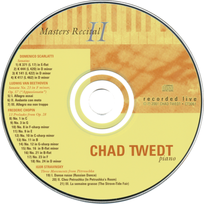 CD:  Masters Recital 2 (Chad Twedt)